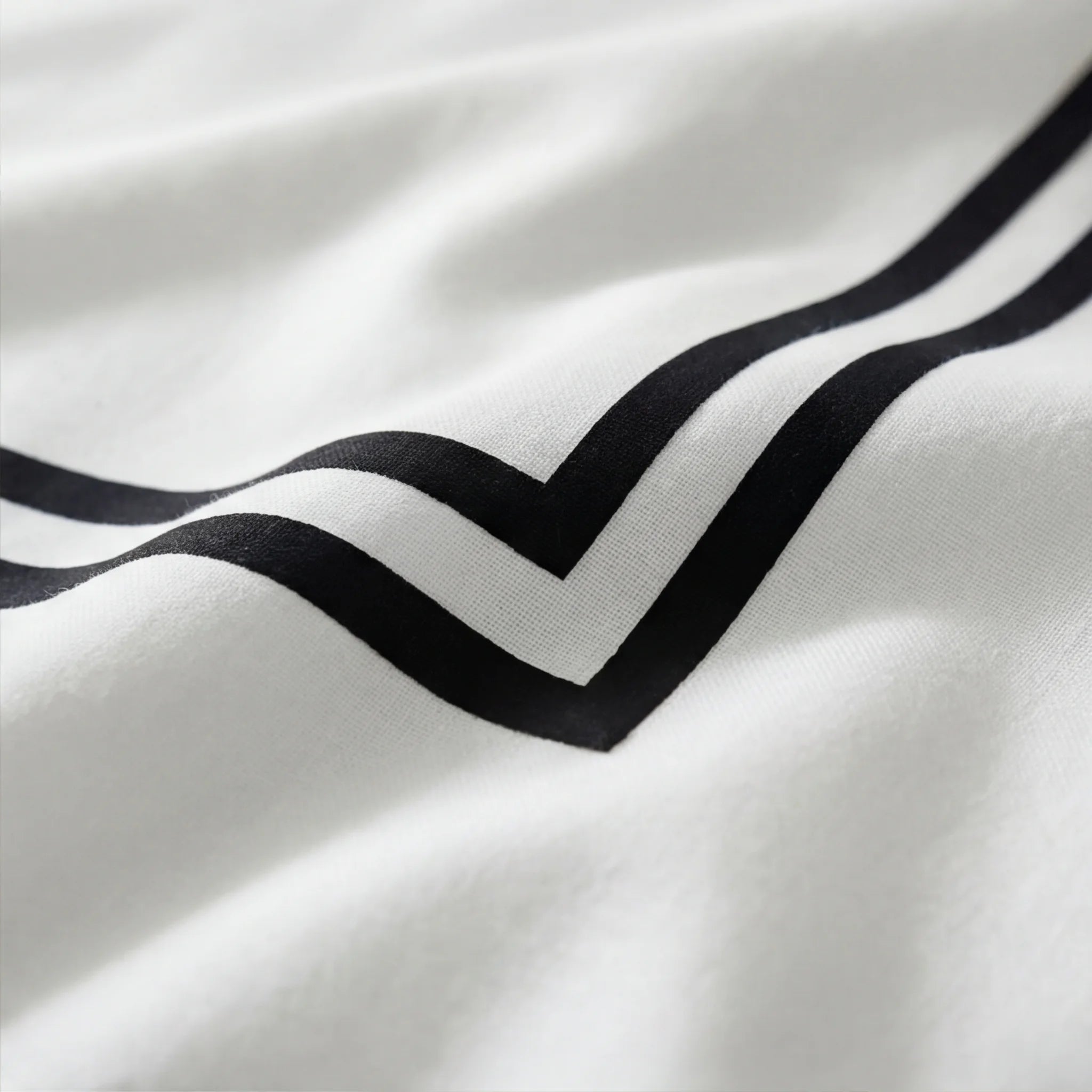 Housse de couette Oliva Noir percale 200 fils 100% coton