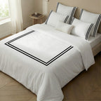 Oliva Black duvet cover percale 200 thread count 100% cotton