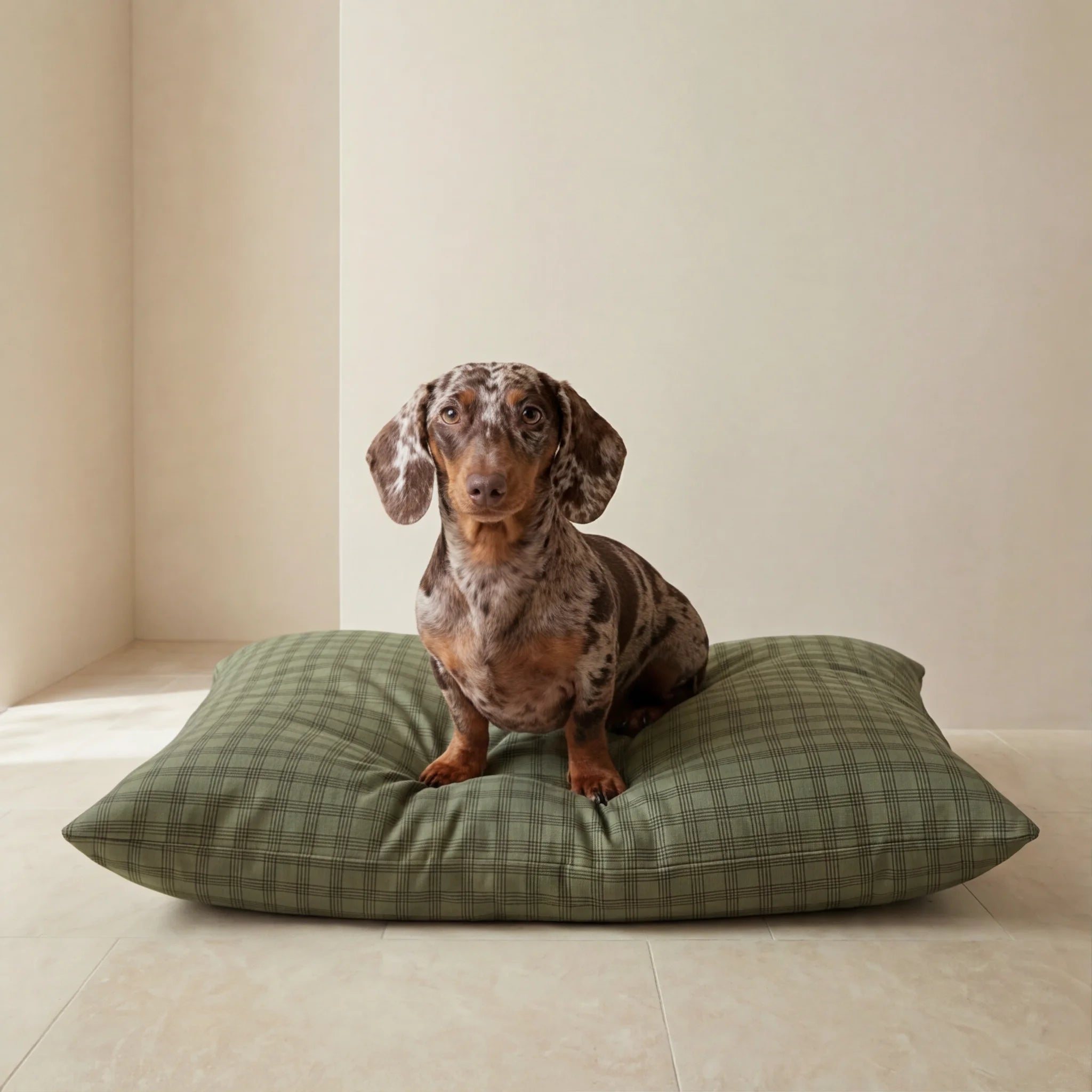 Removable anti-stain pet bed Pancho Green