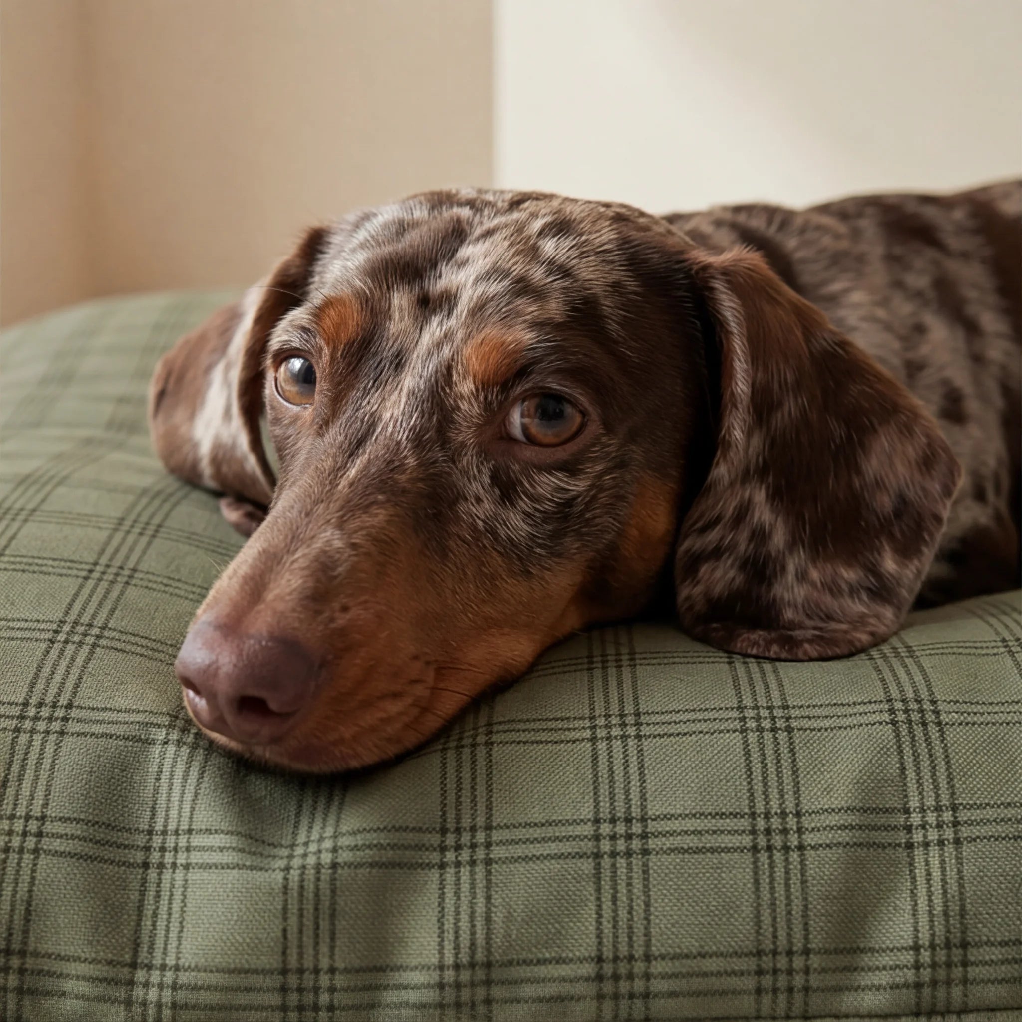Removable anti-stain pet bed Pancho Green
