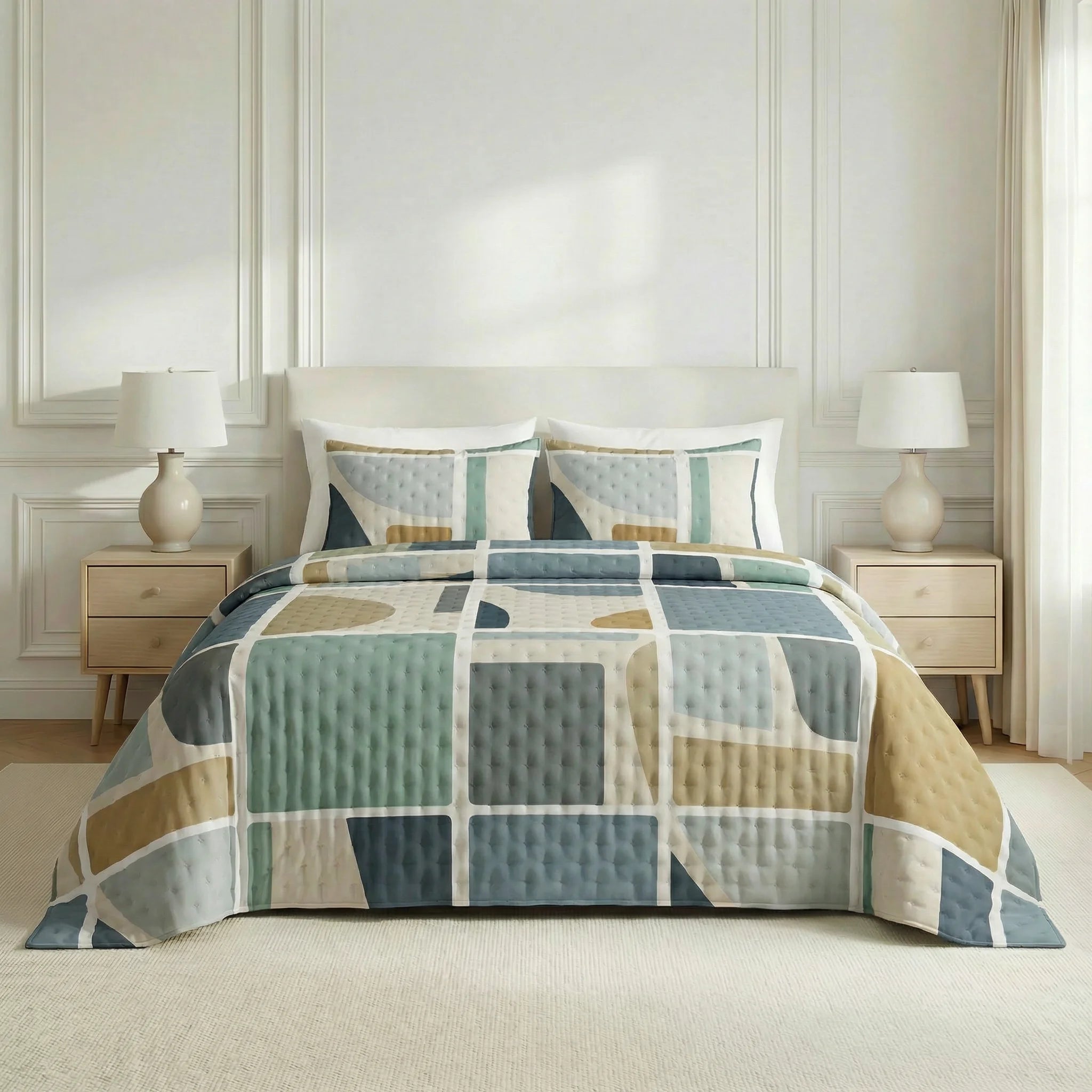 Peñíscola printed bedspread with a soft feel
