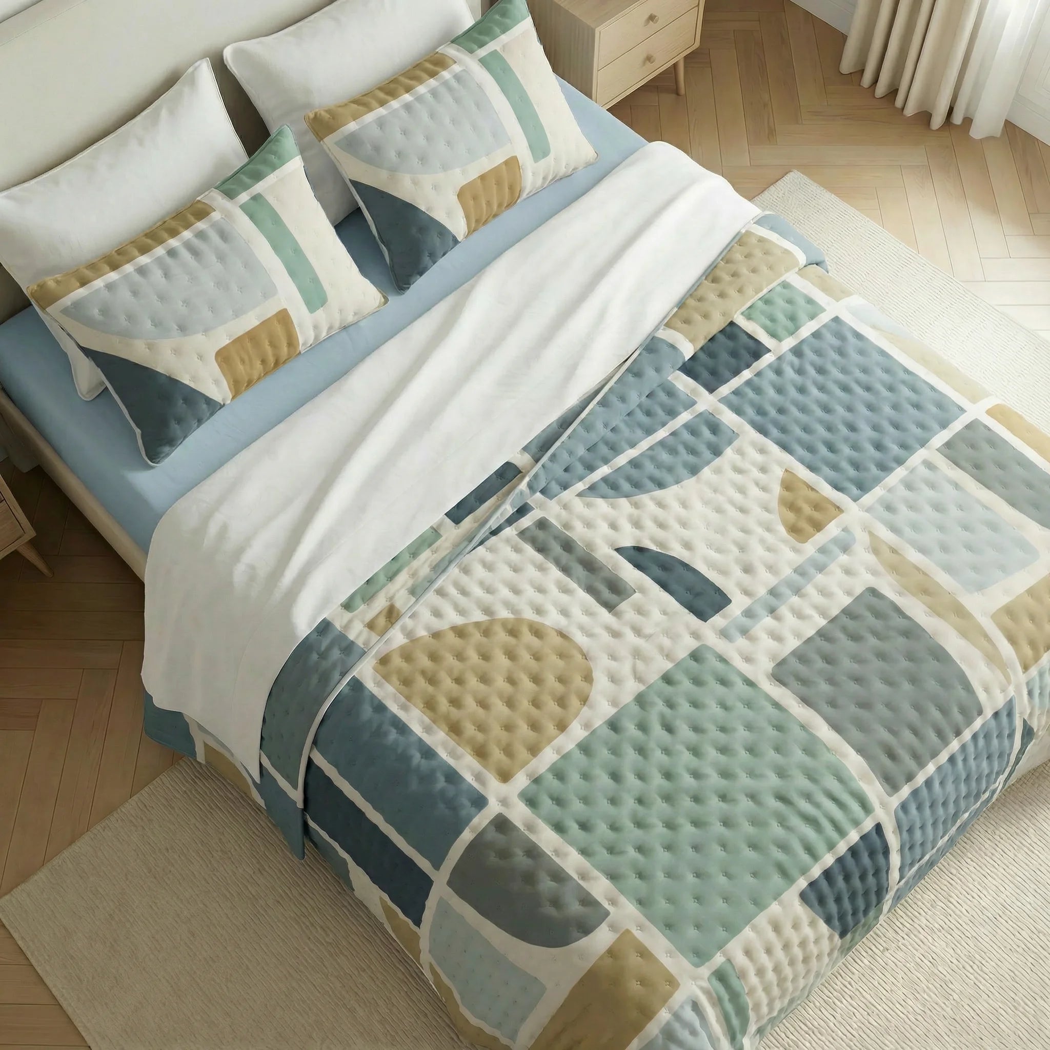 Peñíscola printed bedspread with a soft feel