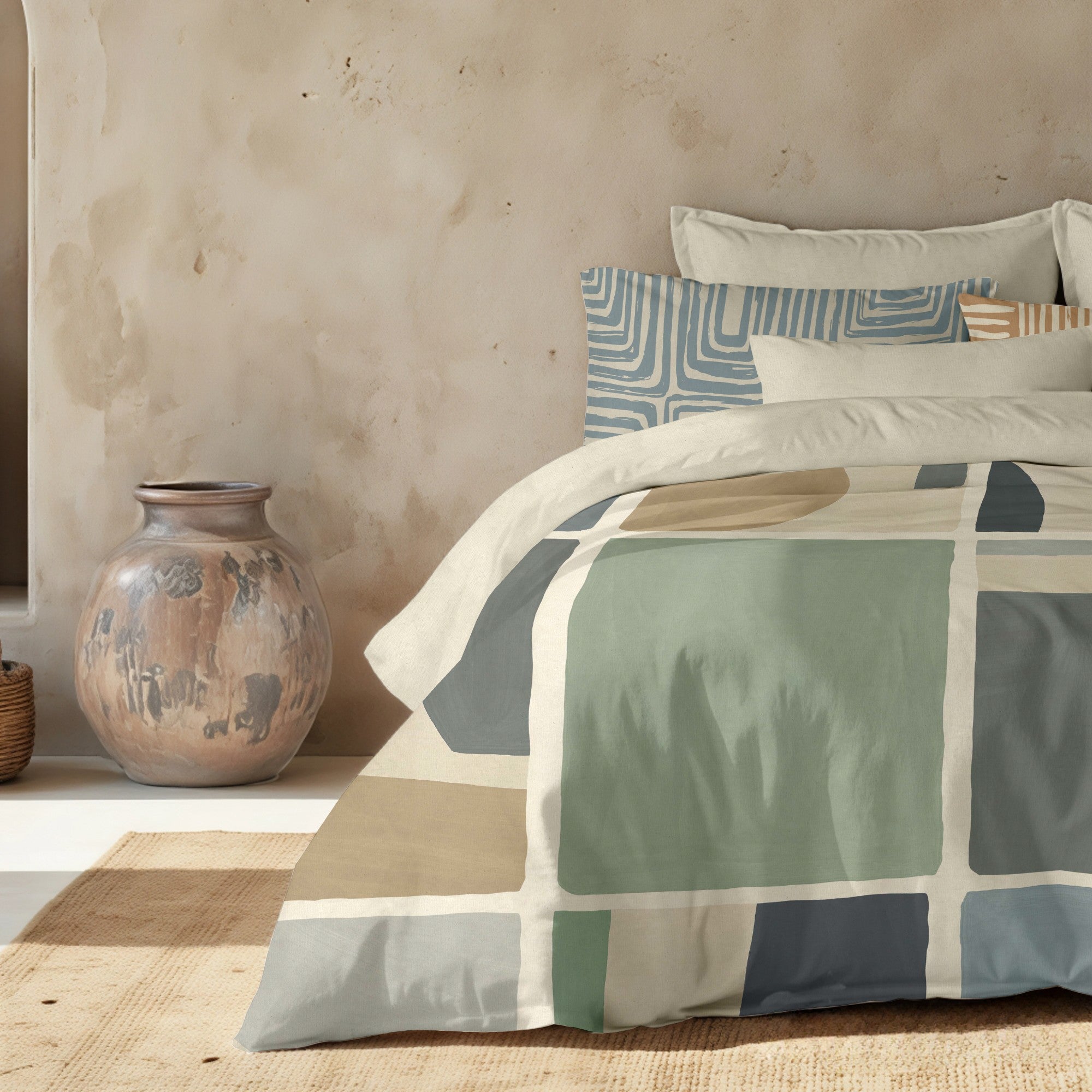 Peñíscola 300 thread poplin duvet cover