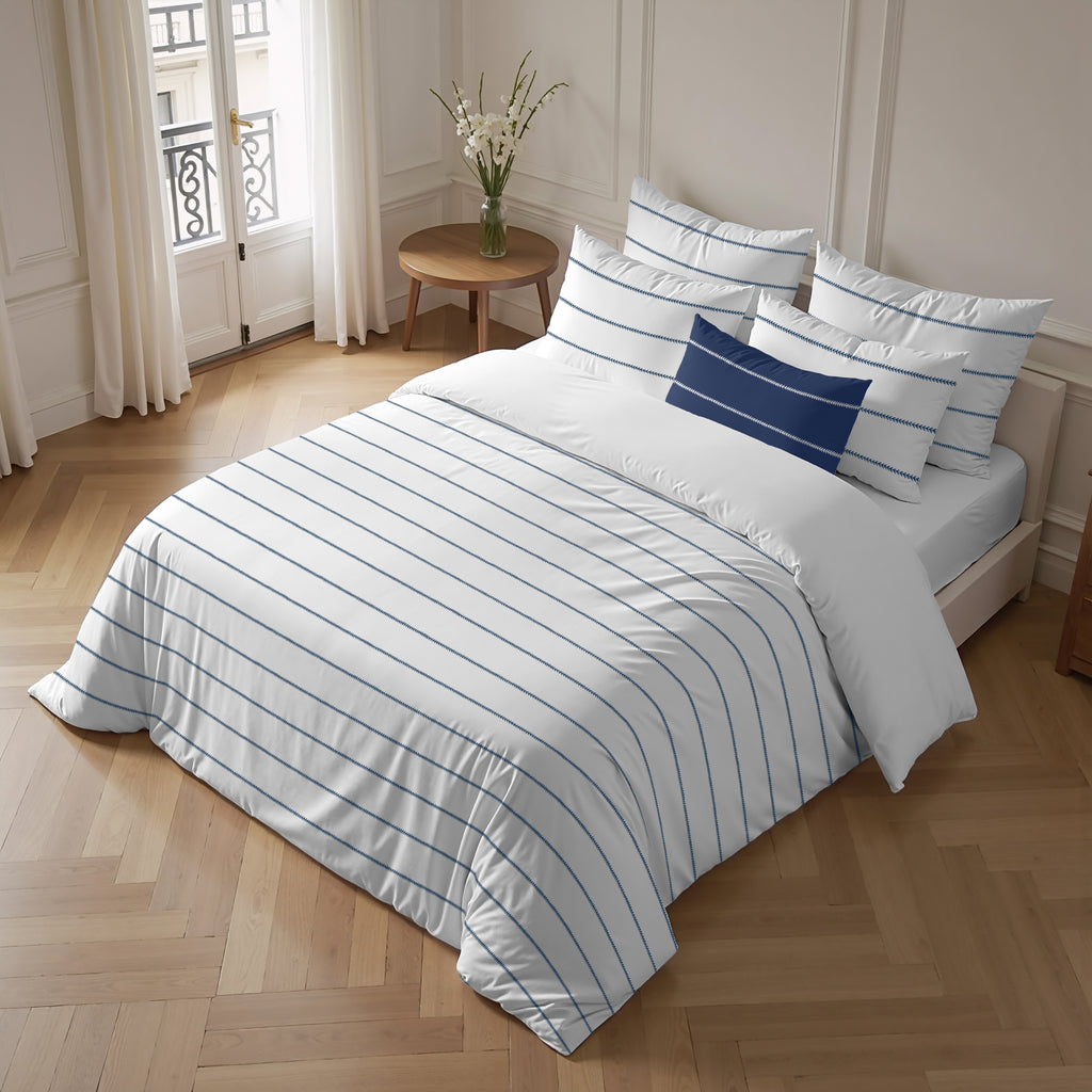 Piles percale duvet cover, 200 thread count