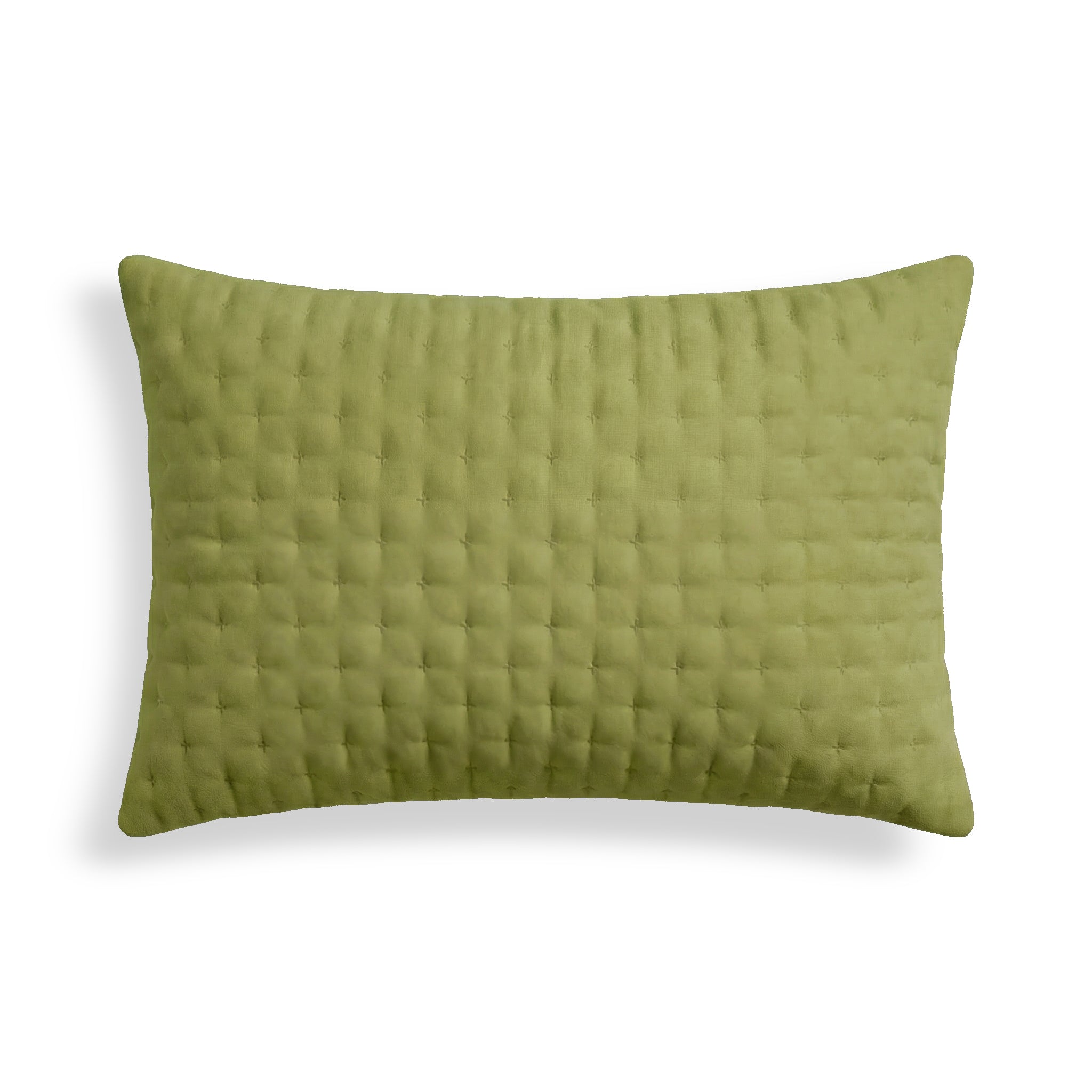 Plain quilted pillowcase, pistachio, 50x80 cm