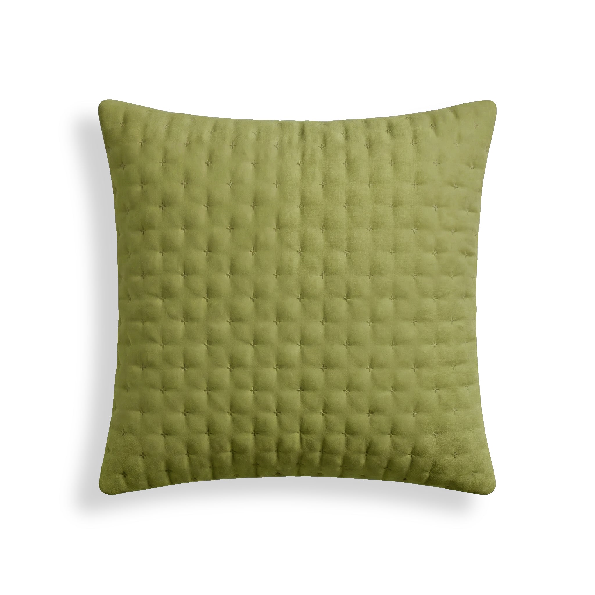 Plain quilted pillowcase Pistachio 65x65 cm
