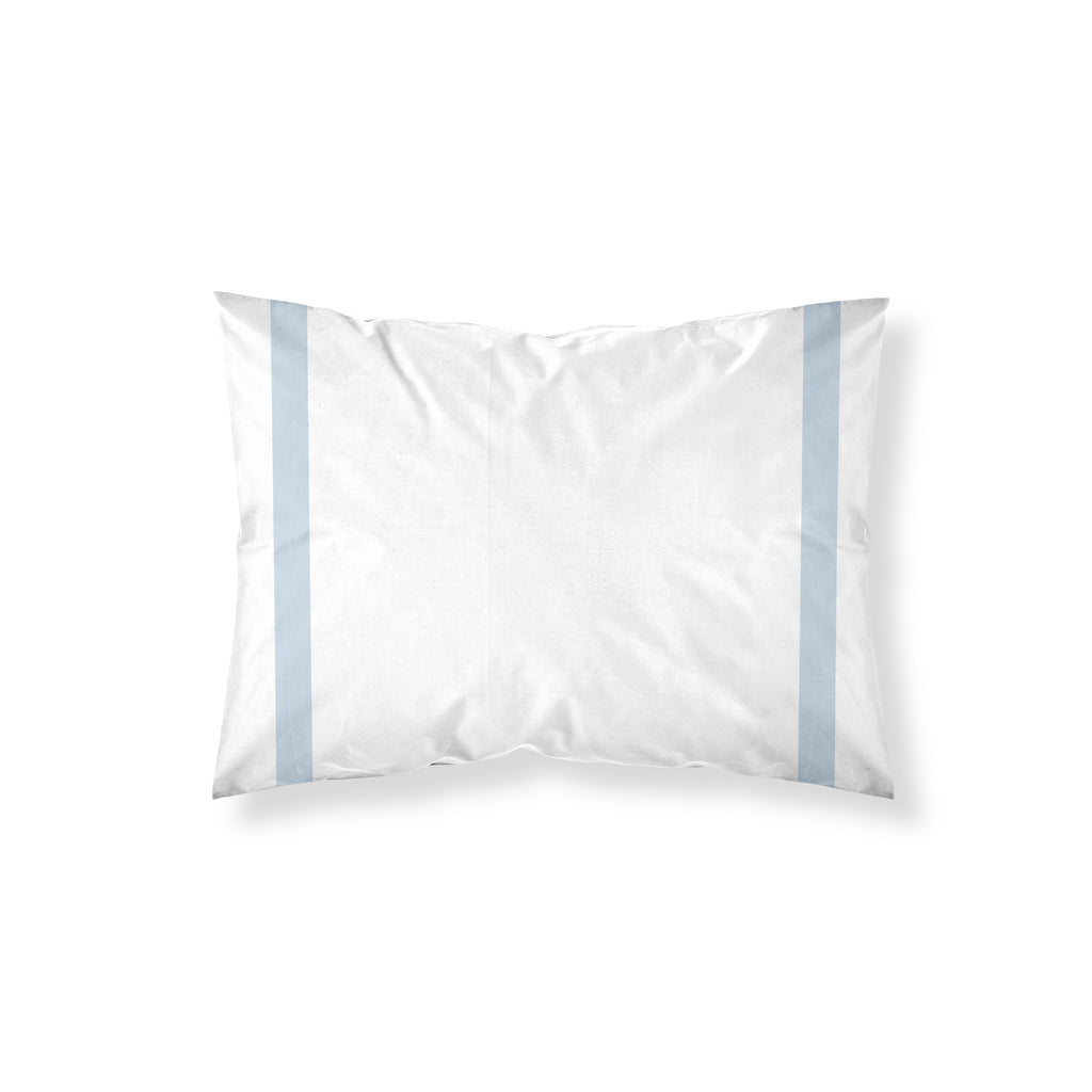 Housse d'oreiller Portixol bleu clair percale 200 fils/cm²