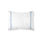 Housse d'oreiller Portixol bleu clair percale 200 fils/cm²