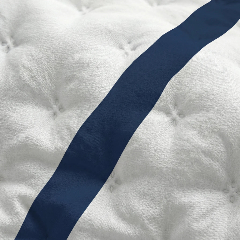 Portixol Blue printed bedspread with a soft feel