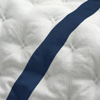 Portixol Blue printed bedspread with a soft feel