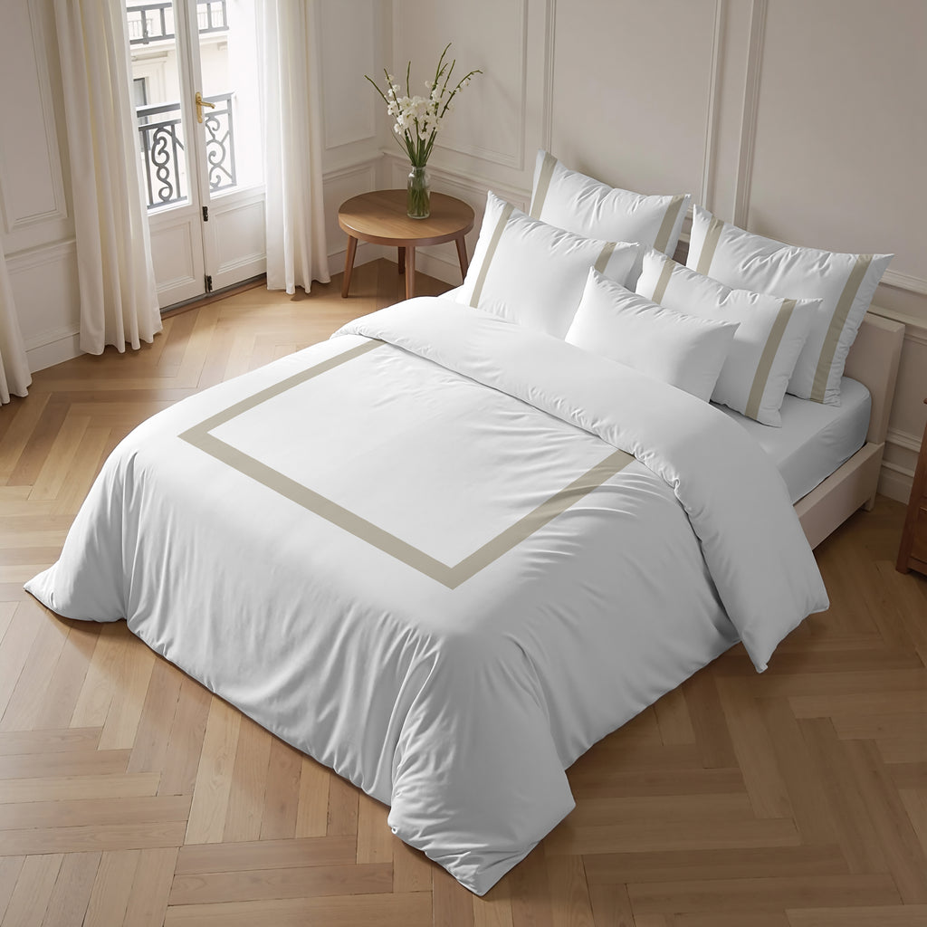 Funda nórdica Portitxol Beige percal 200 hilos