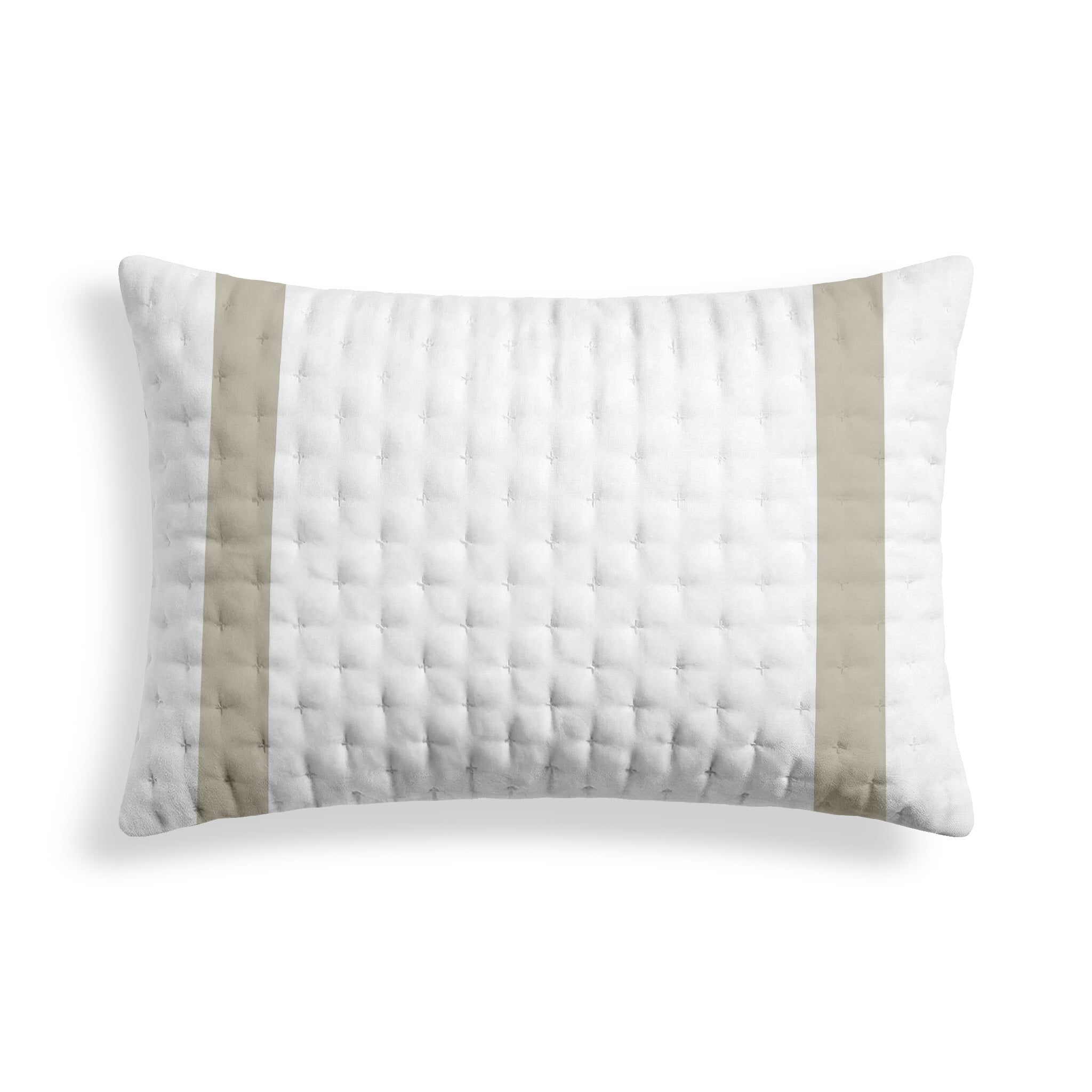Funda de almohada acolchada estampada Portixol Beige 50x80 cm