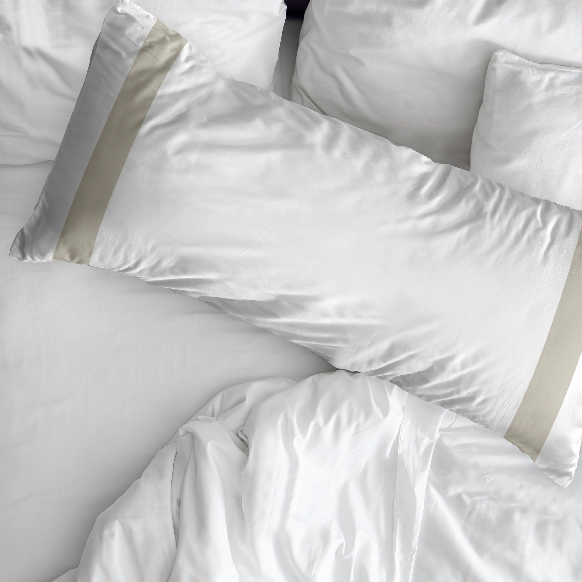 Funda de almohada Portitxol Beige percal 200 hilos