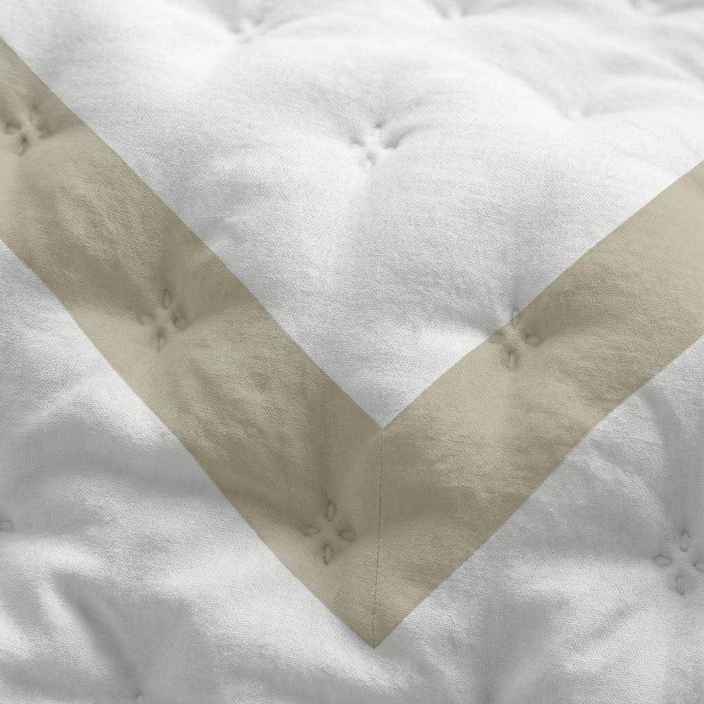 Colcha boutí estampada Portixol Beige tacto suave
