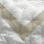 Colcha boutí estampada Portixol Beige tacto suave