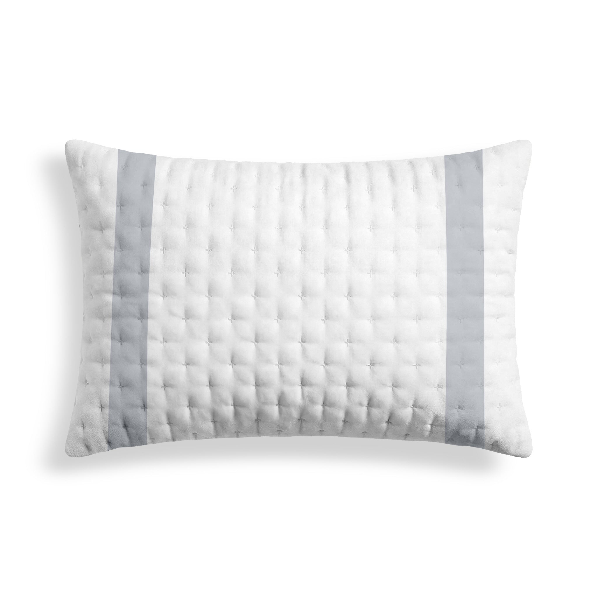 Portixol Silver Printed Quilted Pillowcase 50x80 cm