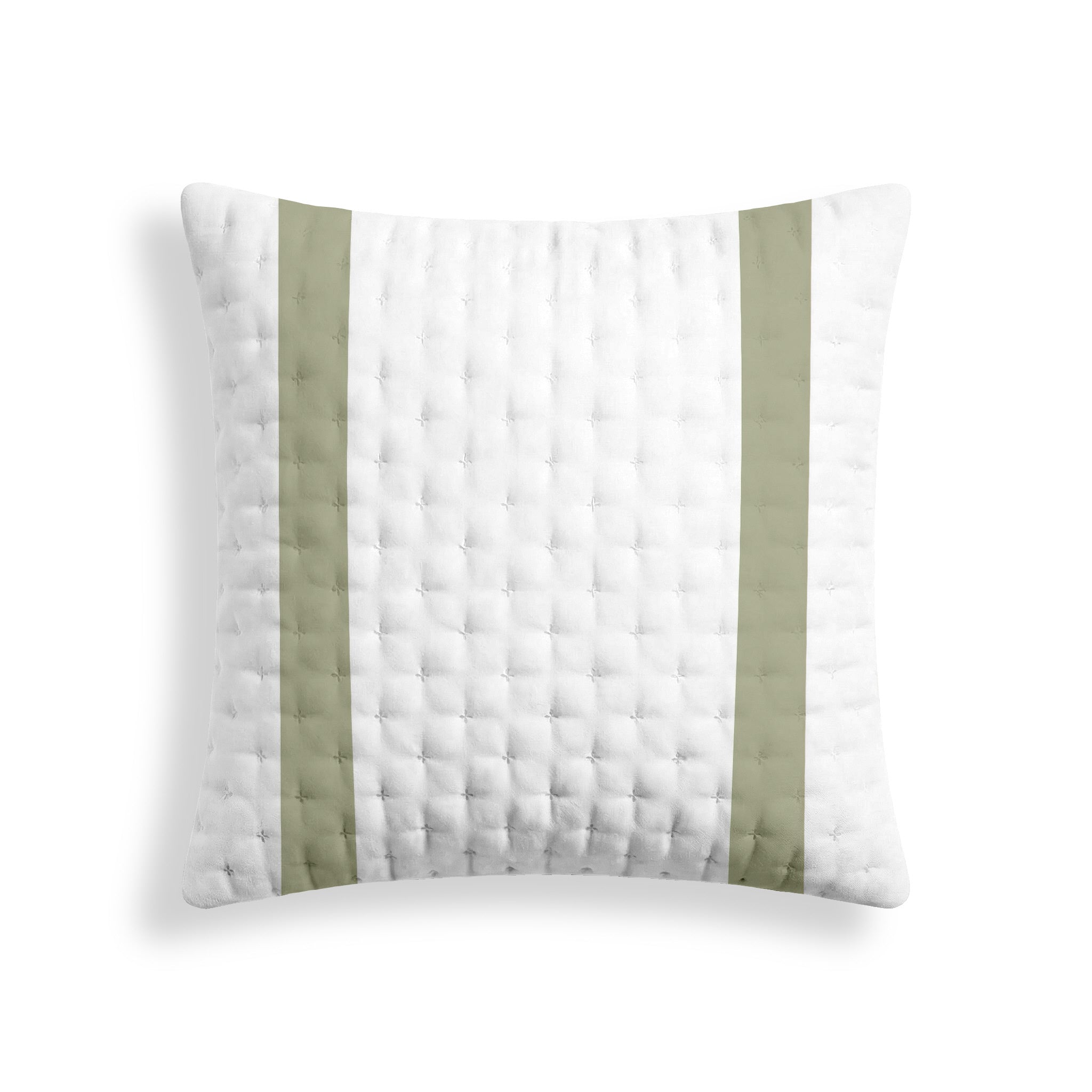 Portixol Light Green Quilted Pillow Sham
