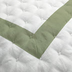 Portixol Light Green Printed Quilted Bedspread with a soft feel