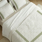 Portixol Light Green Printed Quilted Bedspread with a soft feel