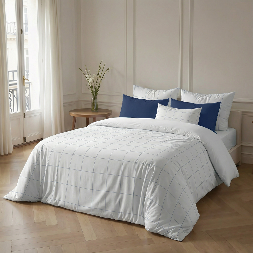 Borriana 200 thread count percale duvet cover