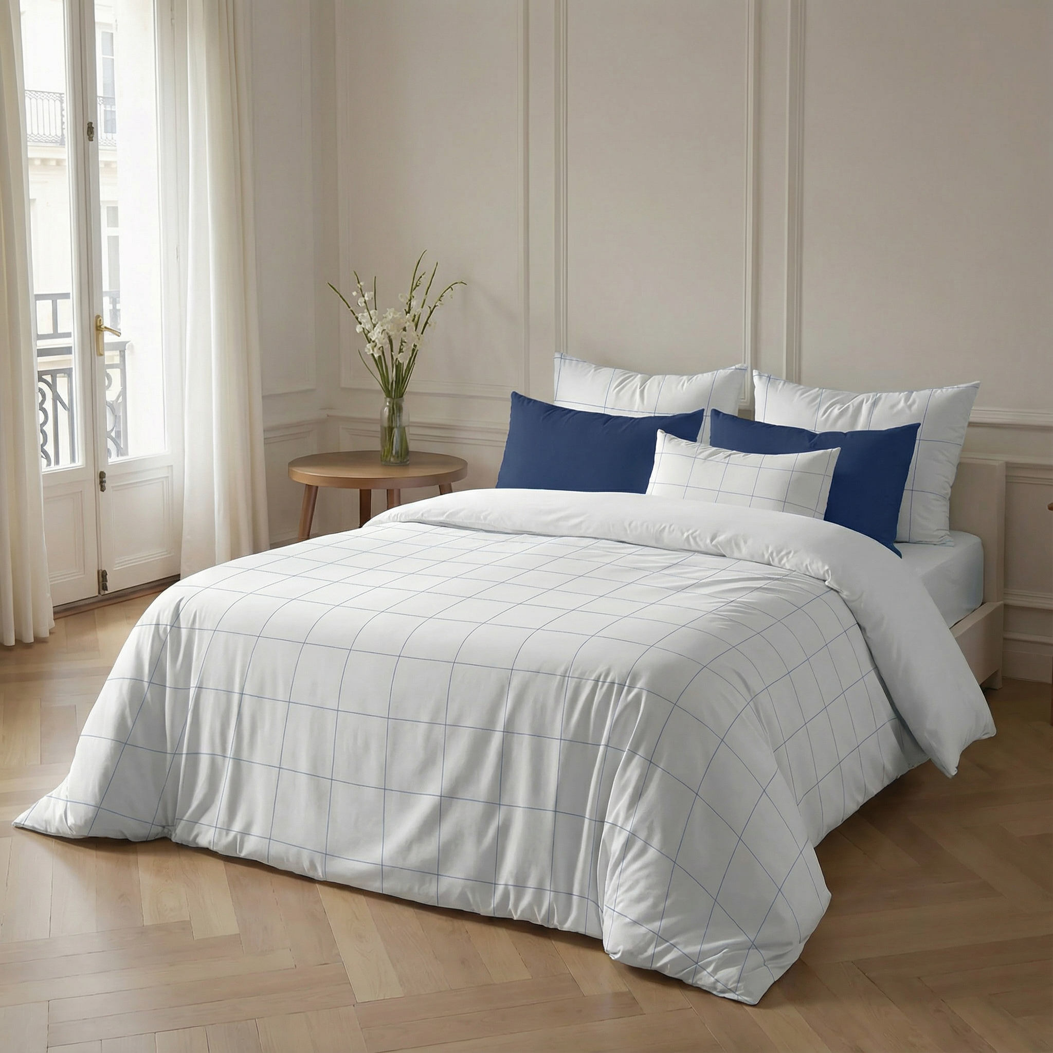 Borriana 200 thread count percale duvet cover