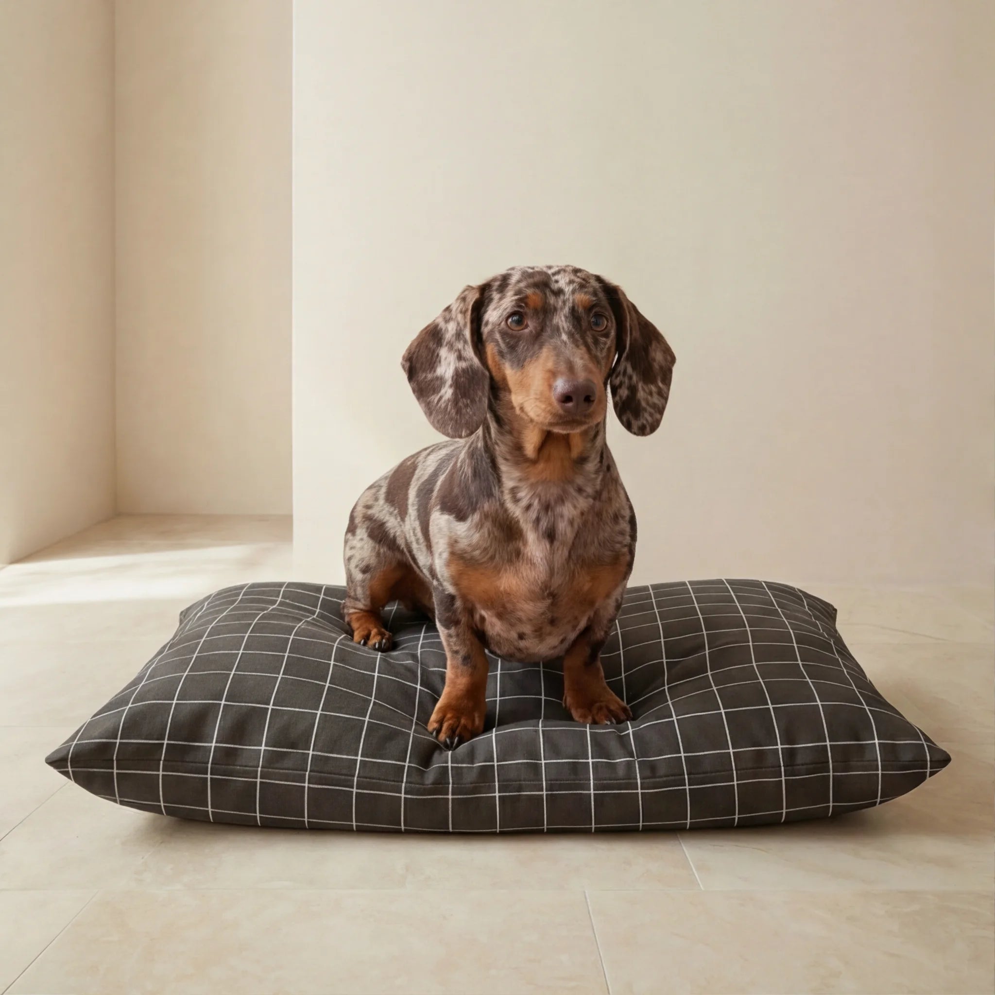 Lit déhoussable et anti-taches Pumba Marron pour animaux de compagnie