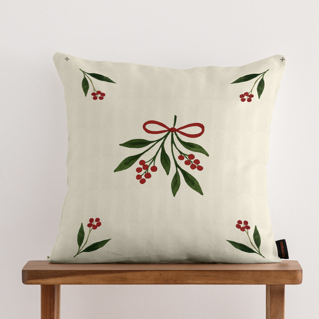 100% cotton cushion cover Mistletoe Bouquet A 50x50 cm