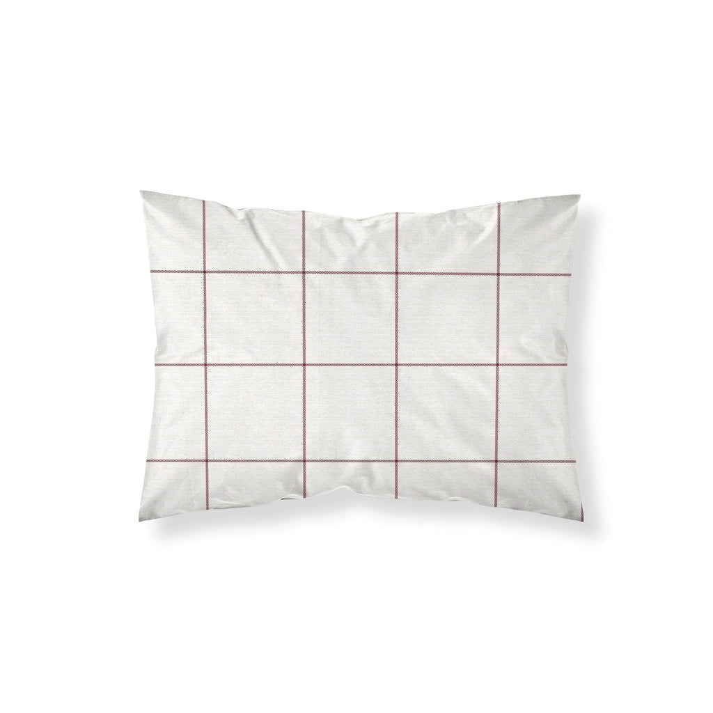 Red Windowpana Pillowcase