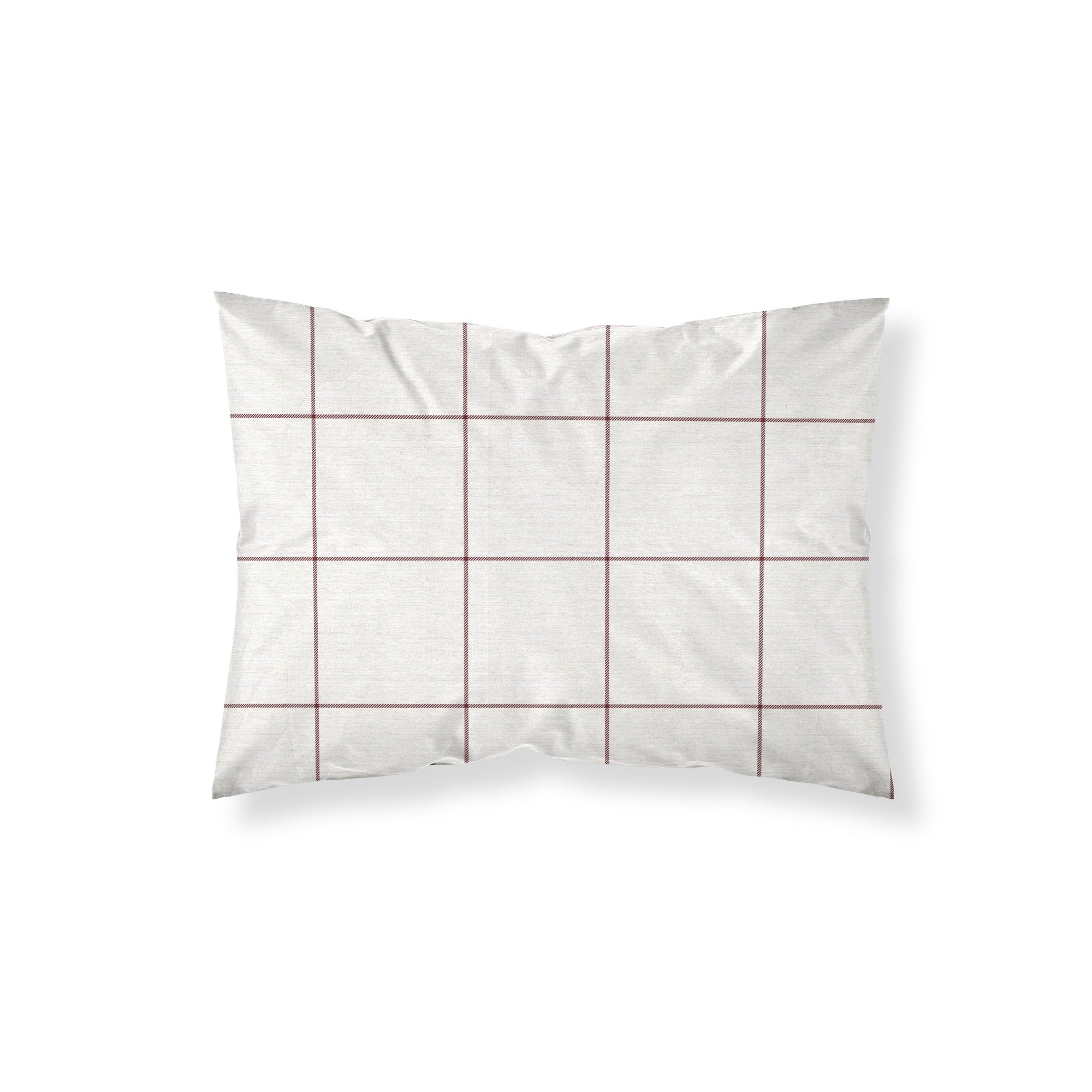 Red Windowpana Pillowcase