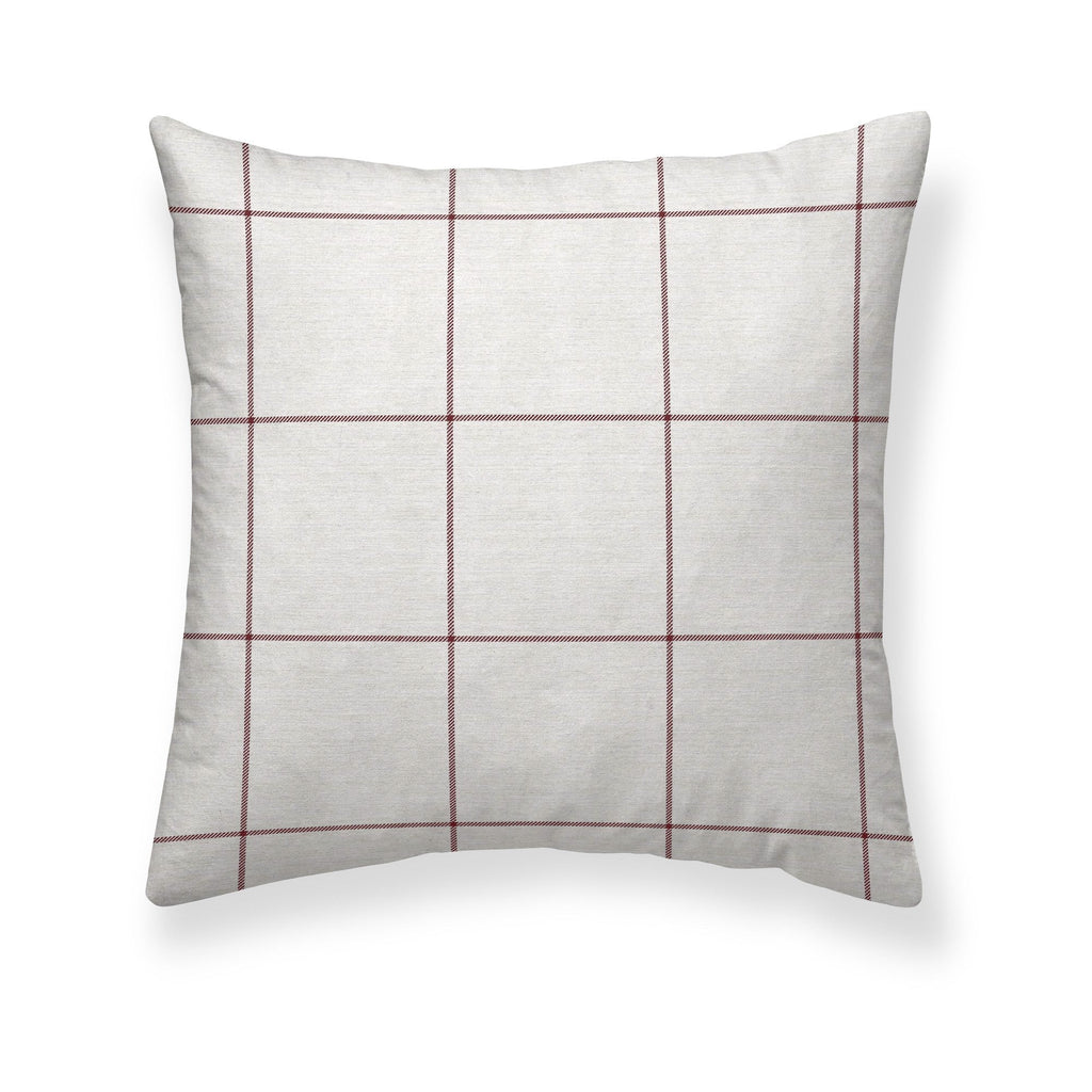 Red Windowpana Pillowcase