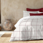 Duvet cover with Red Windowpana clicks