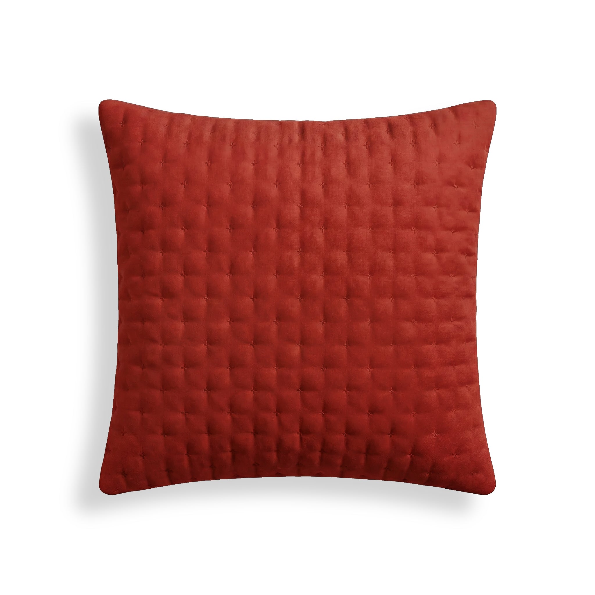 Plain quilted pillowcase, red, 65x65 cm