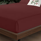 Plain Burgundy 100% cotton sheet set