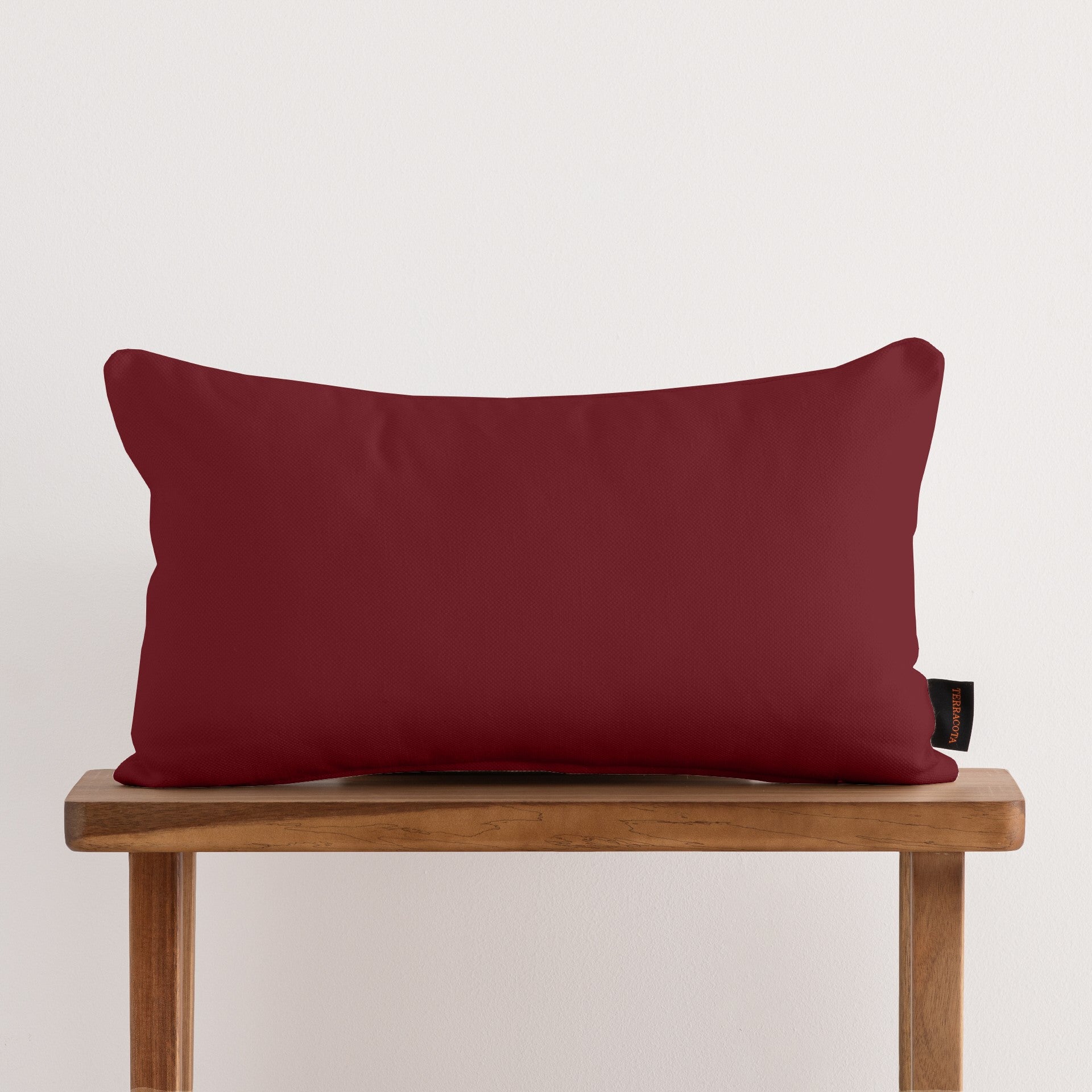 100% cotton cushion cover, plain red, 30x50 cm