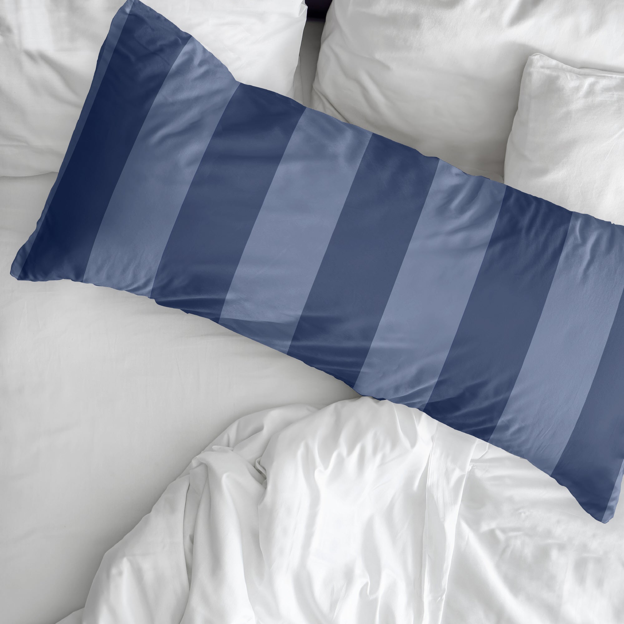 Romani Blue Percale Pillowcase 200 Thread Count