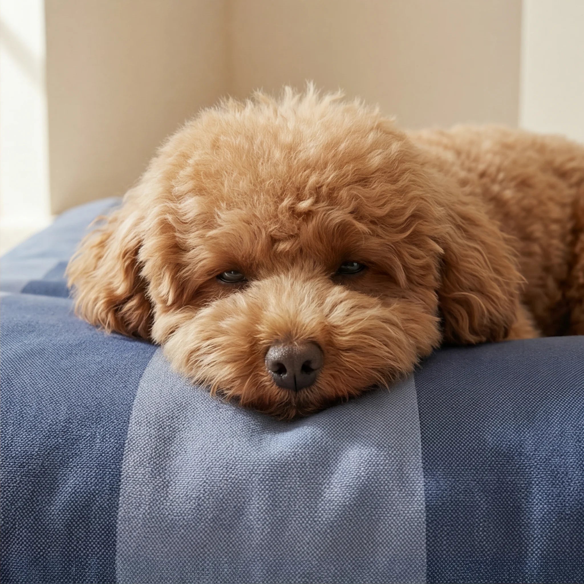 Lit pour animaux déhoussable et antitache Romani Bleu