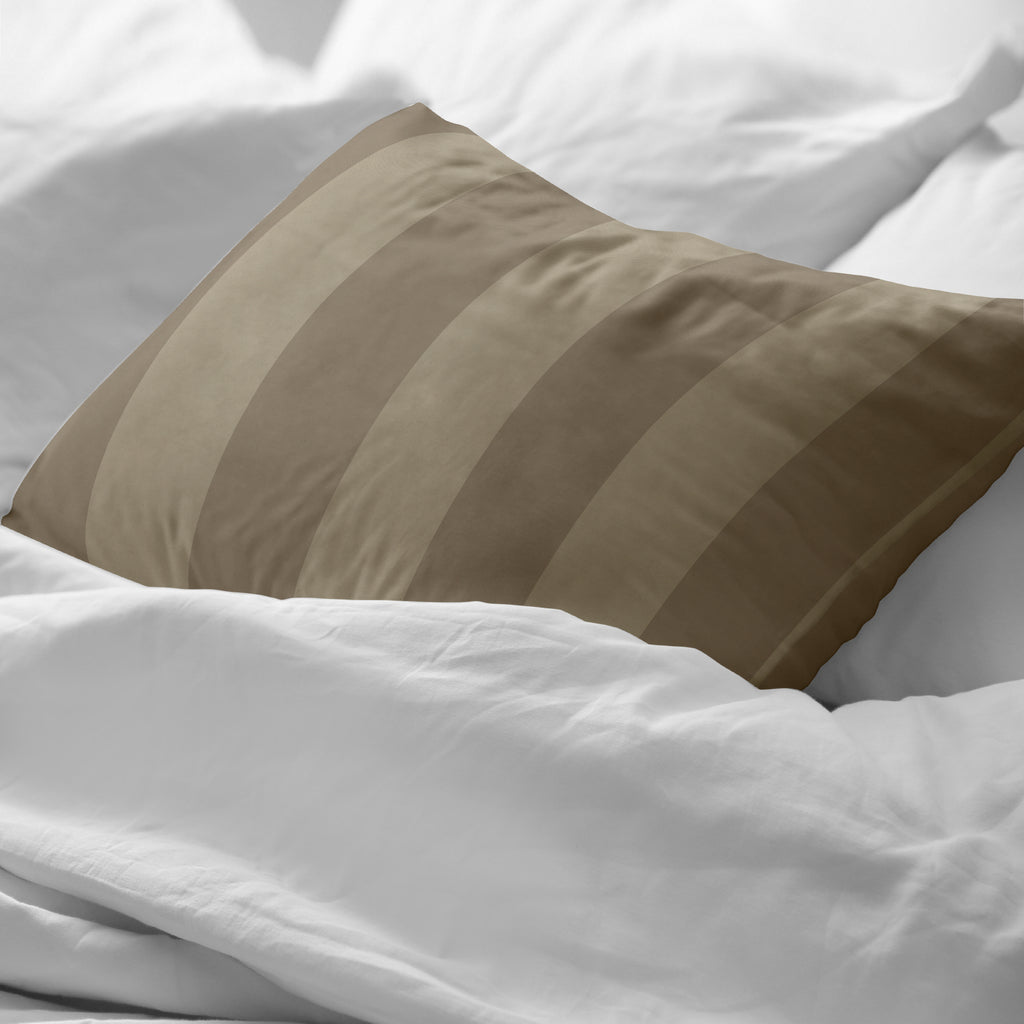 Romani Brown Percale Pillowcase 200 Thread Count