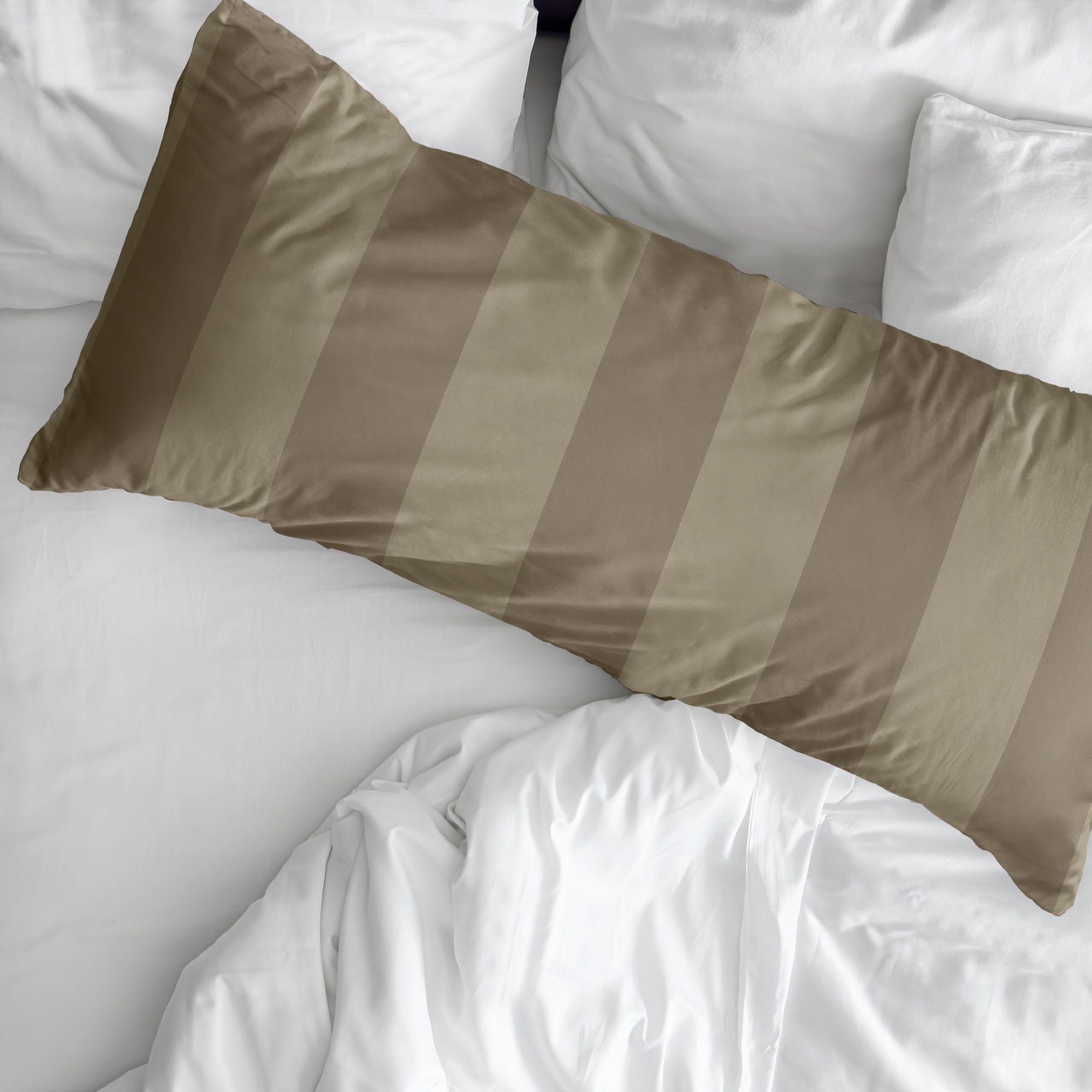 Romani Brown Percale Pillowcase 200 Thread Count