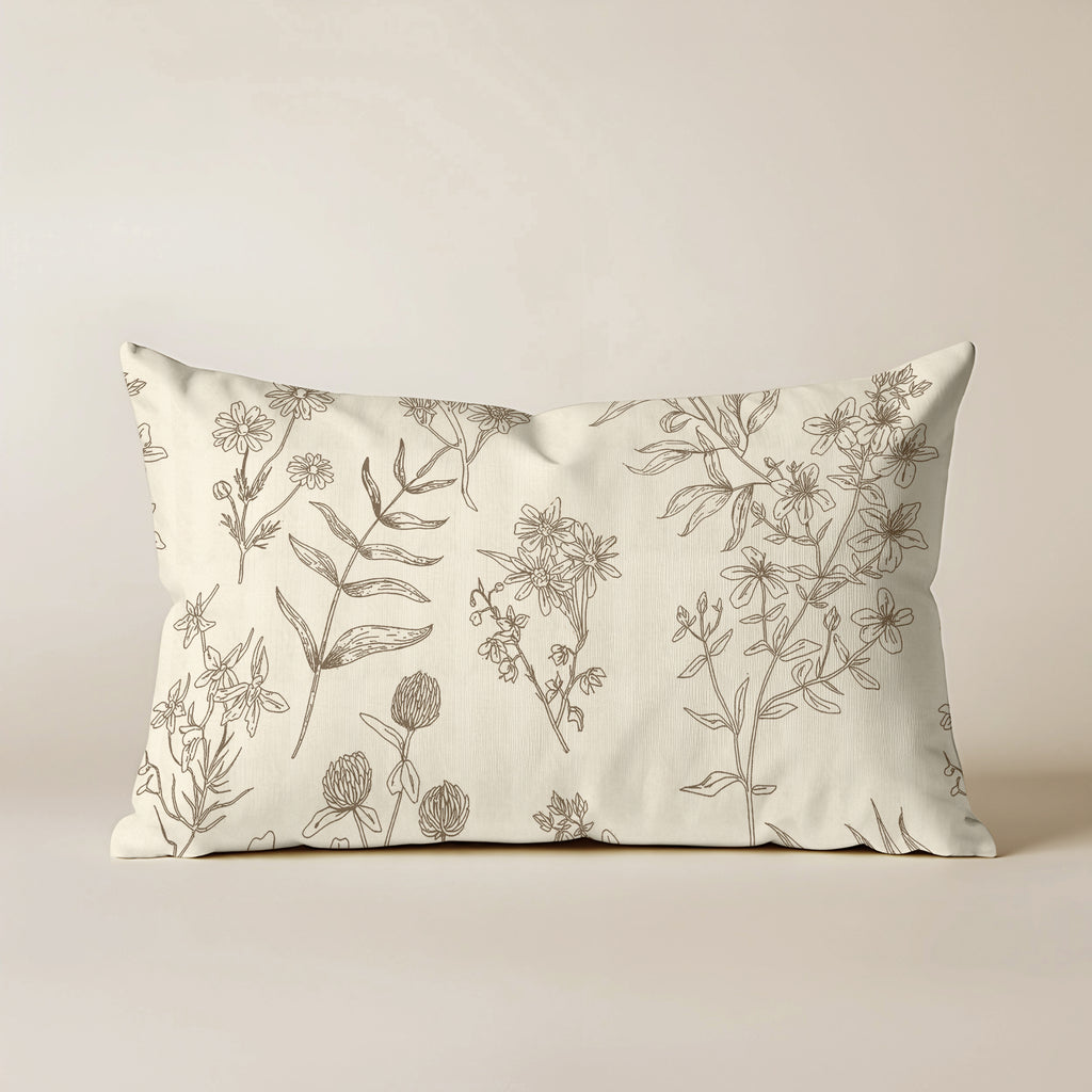 Romani Brown Cushion Cover, 100% Cotton, 30x50 cm