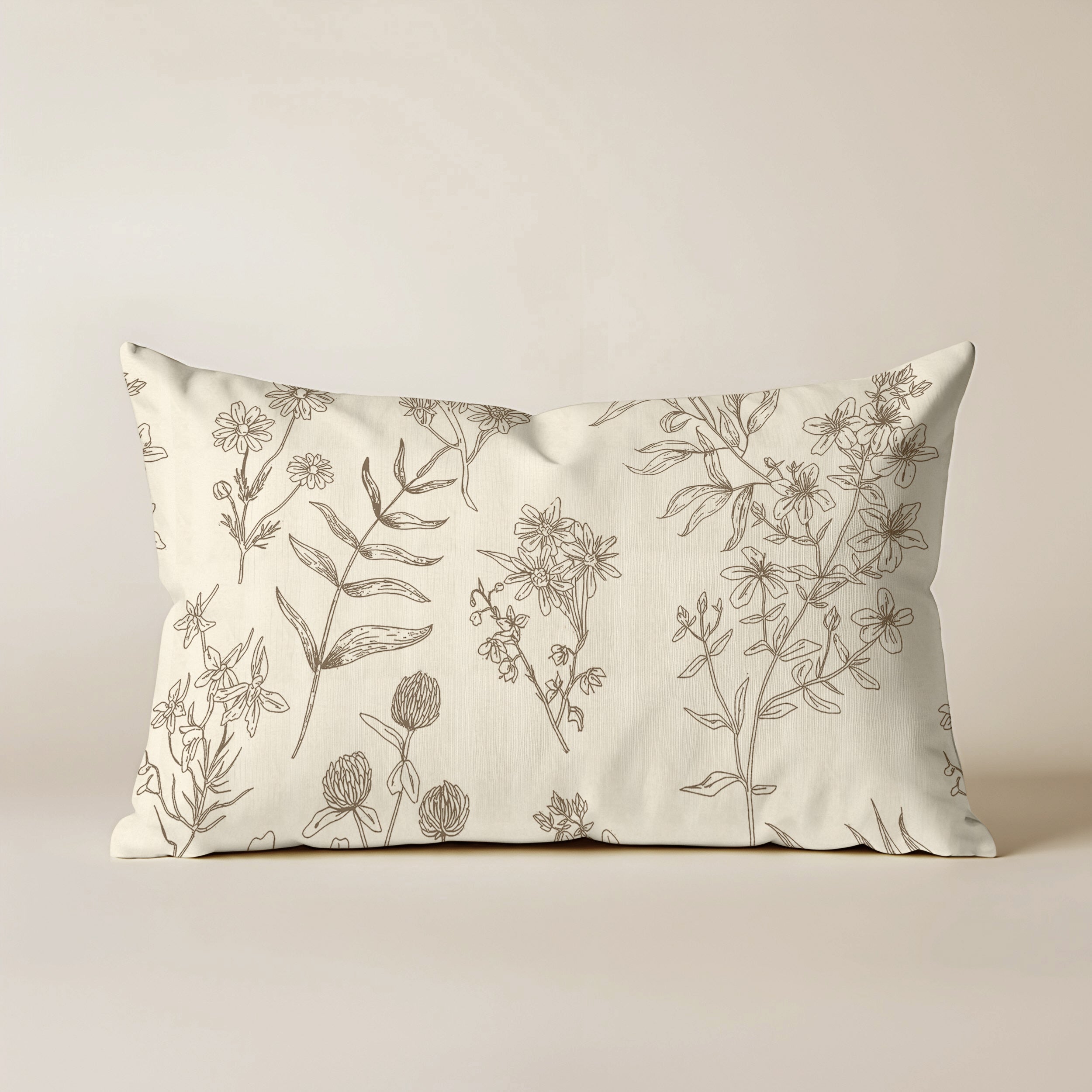 Romani Brown Cushion Cover, 100% Cotton, 30x50 cm