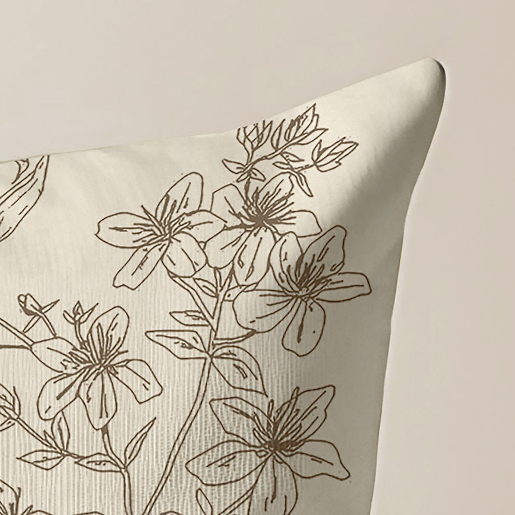 Romani Brown Cushion Cover, 100% Cotton, 30x50 cm