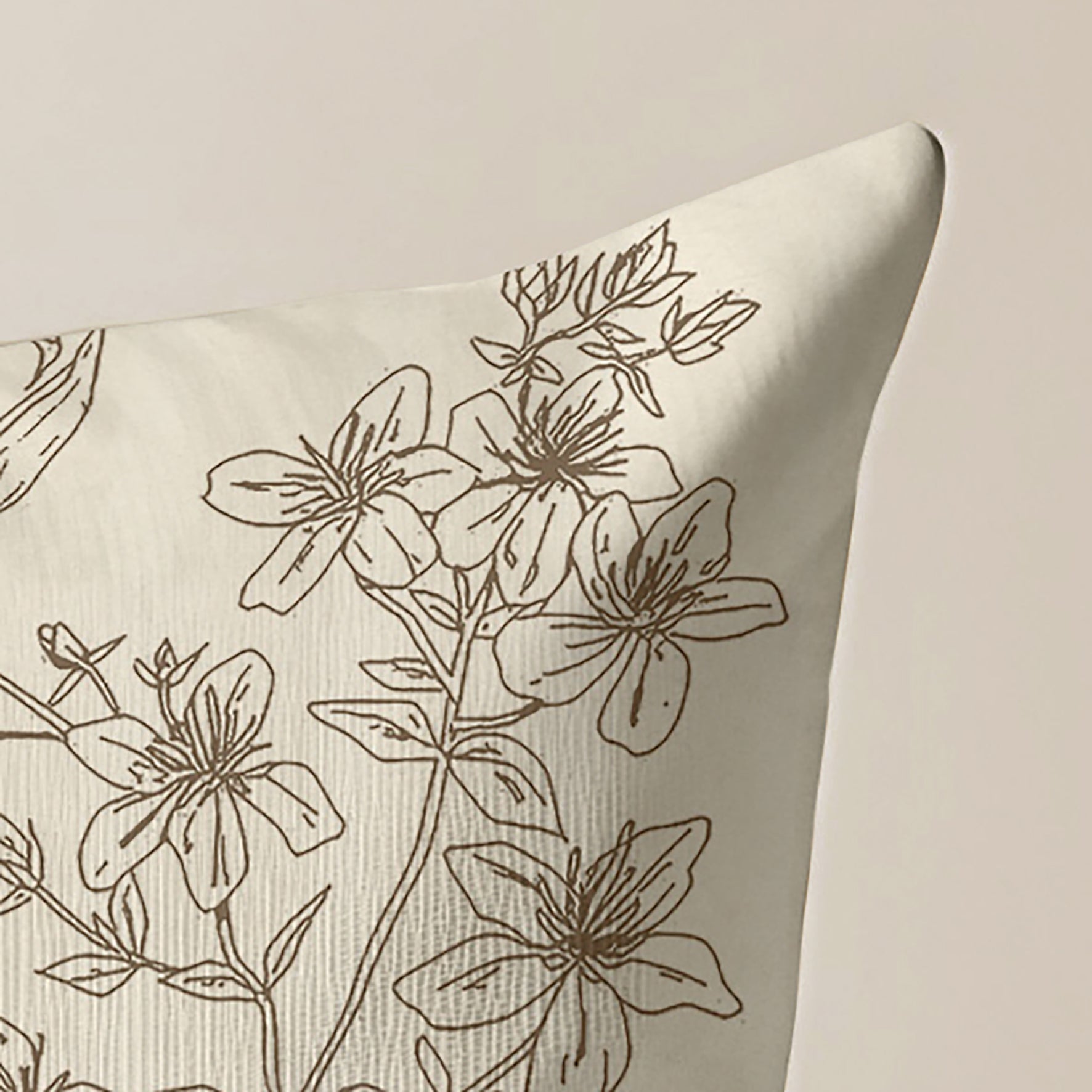 Romani Brown Cushion Cover, 100% Cotton, 30x50 cm