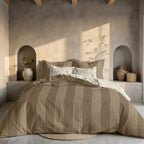 Romani Duvet Cover Brown Percale 200 Thread Count