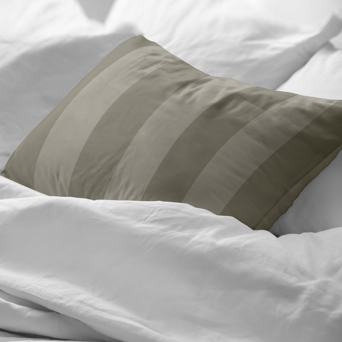 Funda de almohada Romani Marron tacto suave