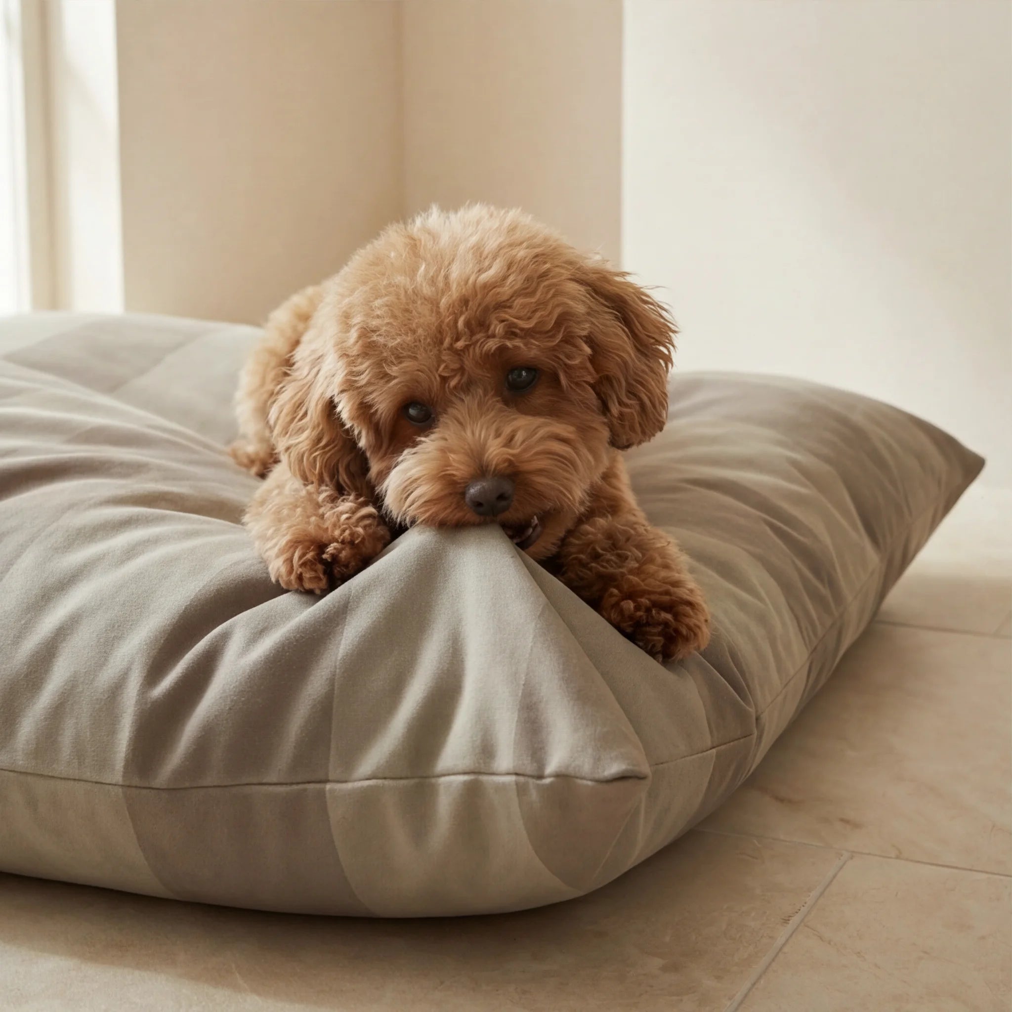 Lit pour animaux déhoussable antitaches Romani Marron