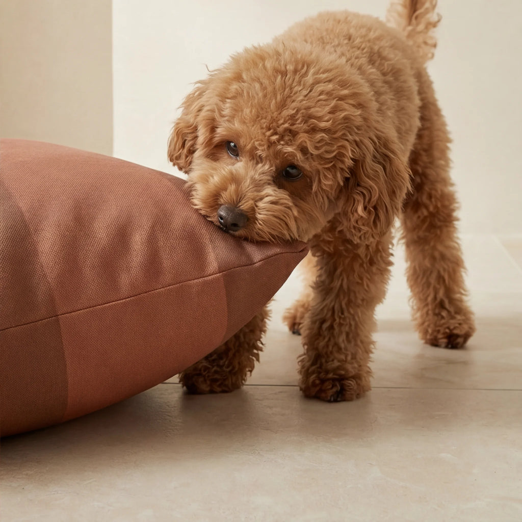 Romani Tile stain-resistant removable pet bed