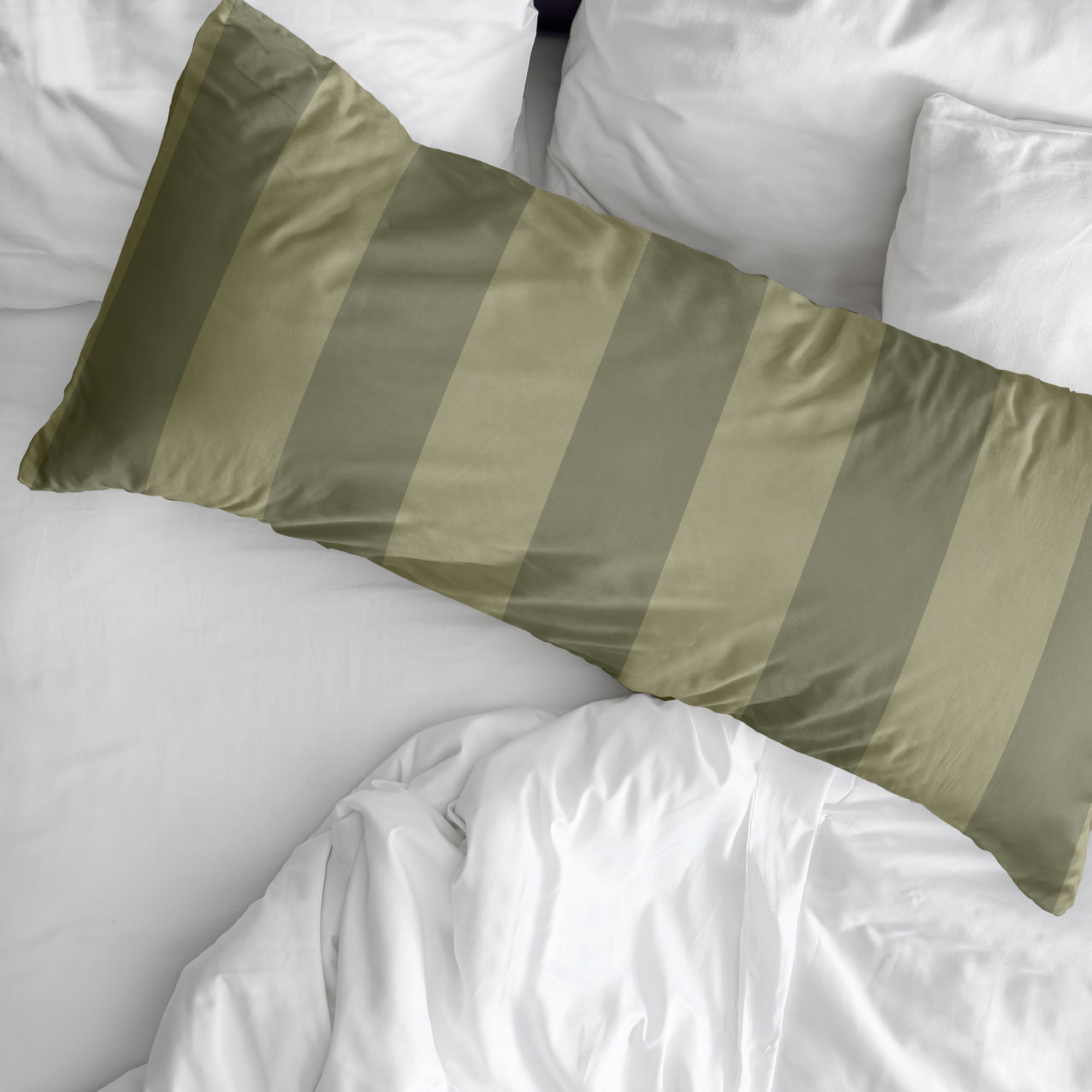 Romani Green Percale Pillowcase 200 Thread Count