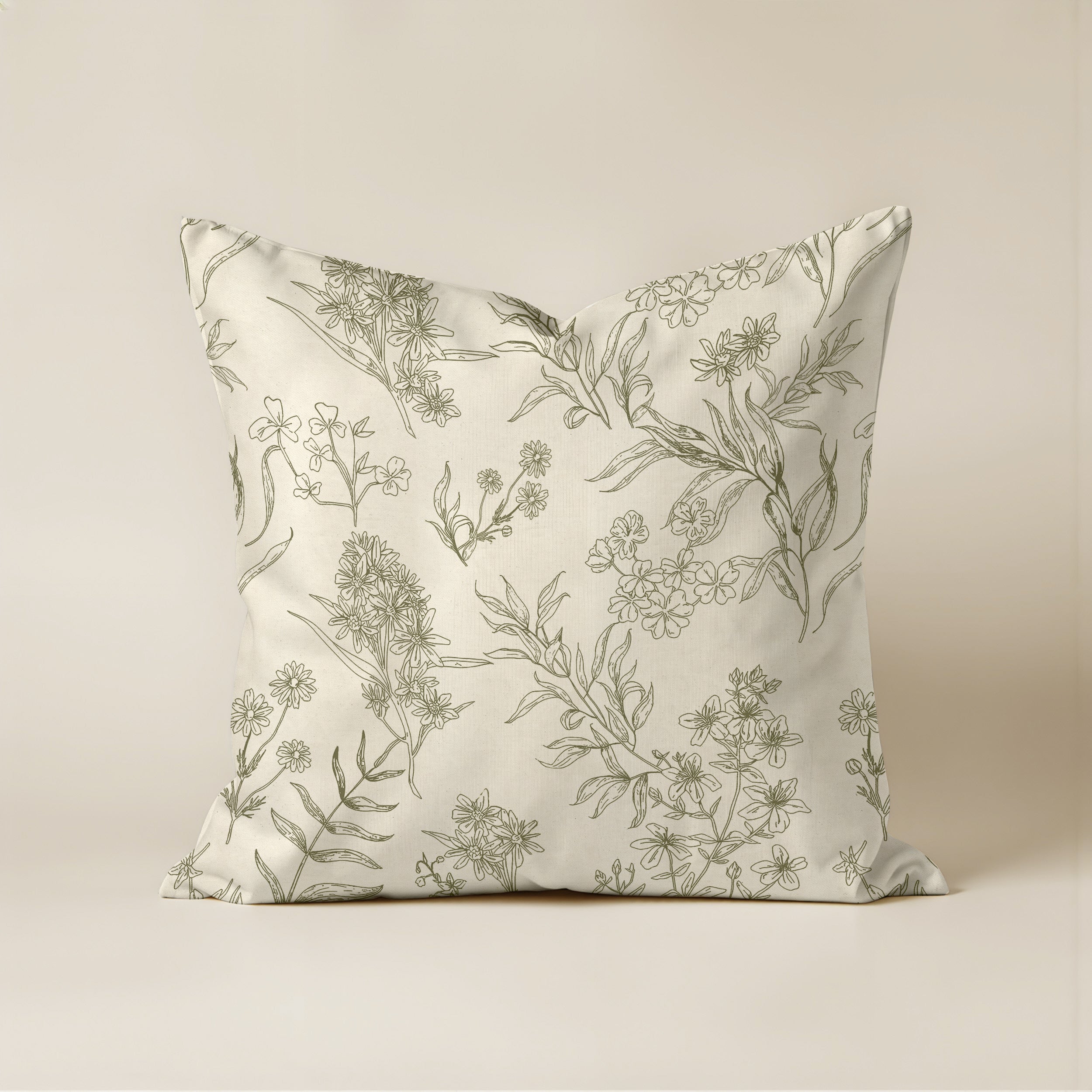 Romani Verde Cont 100% Cotton Cushion Cover 50x50 cm