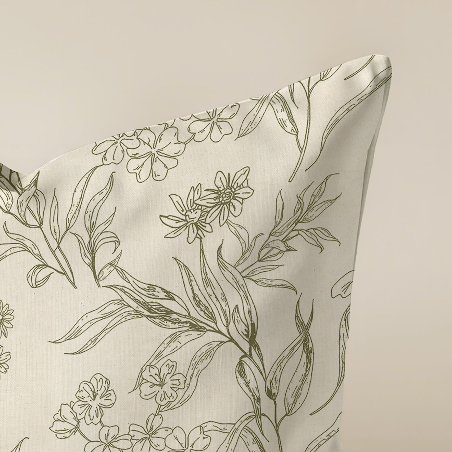 Romani Verde Cont 100% Cotton Cushion Cover 50x50 cm