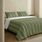 Housse de couette en percale Romani Green 200 fils/cm²